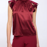 Rachel Velvet Lace Halter Blouse