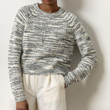 Ribbed Neck Raglan Sweater