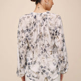 Long Sleeve Shirred Raglan Shirt