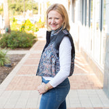 Black Multi Cropped Quilted Vest