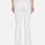 High-rise white cropped pants with a straight-leg silhouette