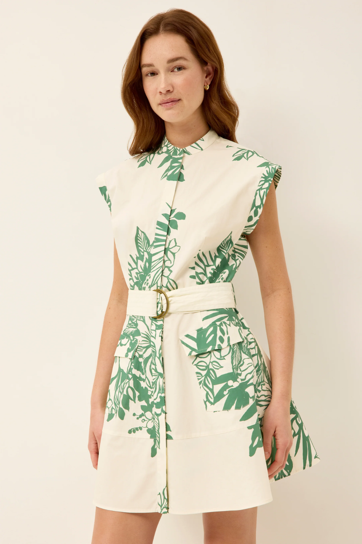 a green or white dress in french Sheridan French pink, green, and white Stacey dress, size M