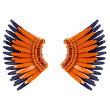 Mini Madeline Earrings - Orange/Navy