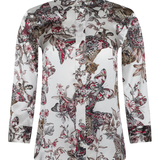 Floral patterned shirt on a white background