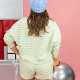 Striped Terry Sweatshirt