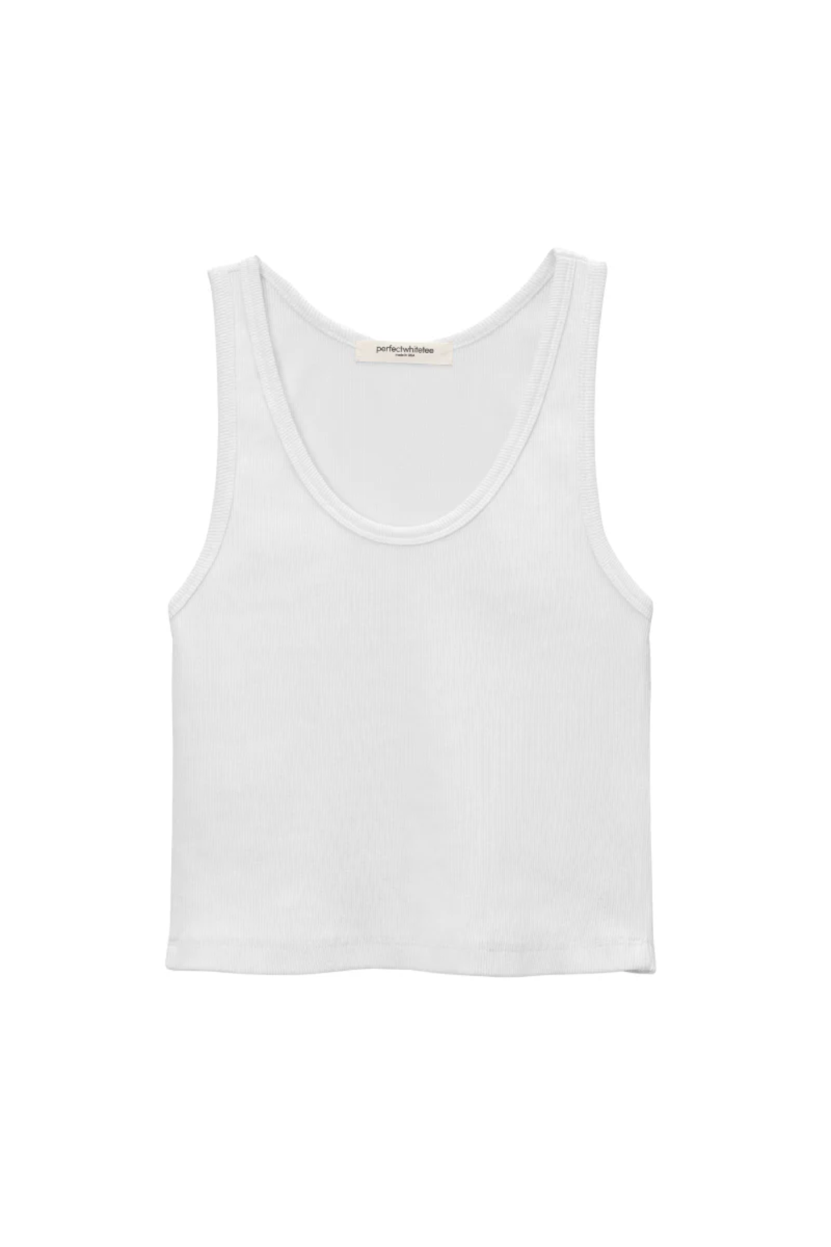 White tank top on a white background