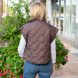 Brown Quilted Vest