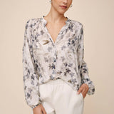 Long Sleeve Shirred Raglan Shirt