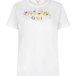 beaded soleil t-shirt on white background 
