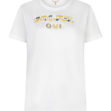 beaded soleil t-shirt on white background 