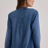 Long Sleeve Pintuck Pullover