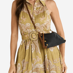 Compact handbag with a structured silhouette and shoulder strap in a timeless, versatile design.