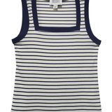 stripe tank top on white background 
