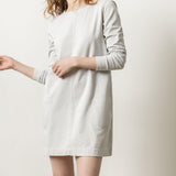 Front Seam Crewneck Dress