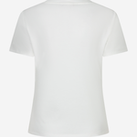 A plain white short-sleeve crewneck t-shirt shown from the back, displayed on a clean white background.