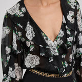 Nikali Floral Wrap Bodysuit