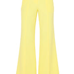 Yellow wide-leg pants on a white background