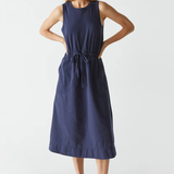 Wilhelmina Rib Mixed Midi Dress