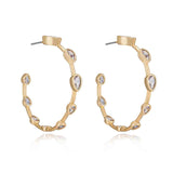Beauty Bezel Crystal Hoop Earrings