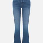 Blue jeans on a white background