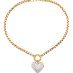 two tone necklace on white background 
