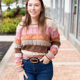 Multi Color Wavy Stripe Sweater