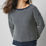 Long Sleeve Zig Zag Sweater