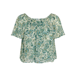 Floral patterned blouse on a white background