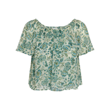 Floral patterned blouse on a white background