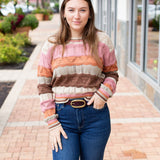 Multi Color Wavy Stripe Sweater