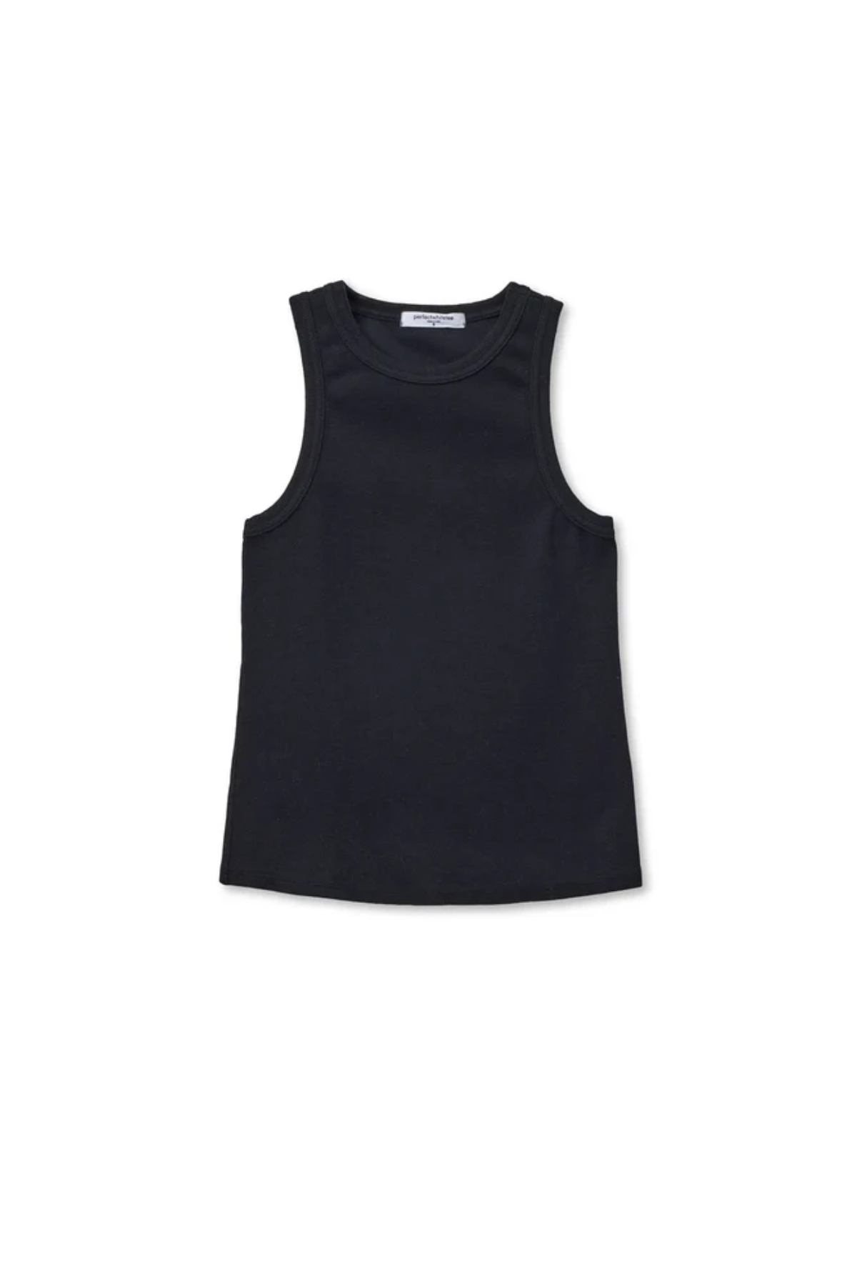 black tank top on white background 