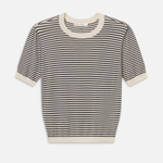 Black and white striped shirt on a white background