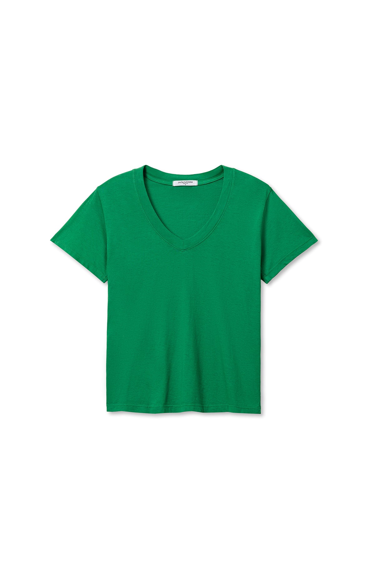 Green t-shirt on a white background