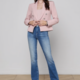 Tailored blazer with clean lines in a soft pink tone