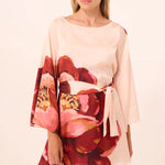 Statement-print dress with a structured silhouette