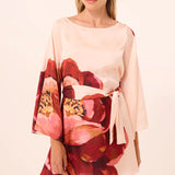 Statement-print dress with a structured silhouette