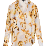 Long-sleeve shirt with a flame pattern on a white background