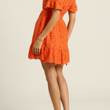 Martinique Dress Vermillion Eyelet