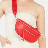 Charles Crossbody - Lighthouse Red/Brushed Silver