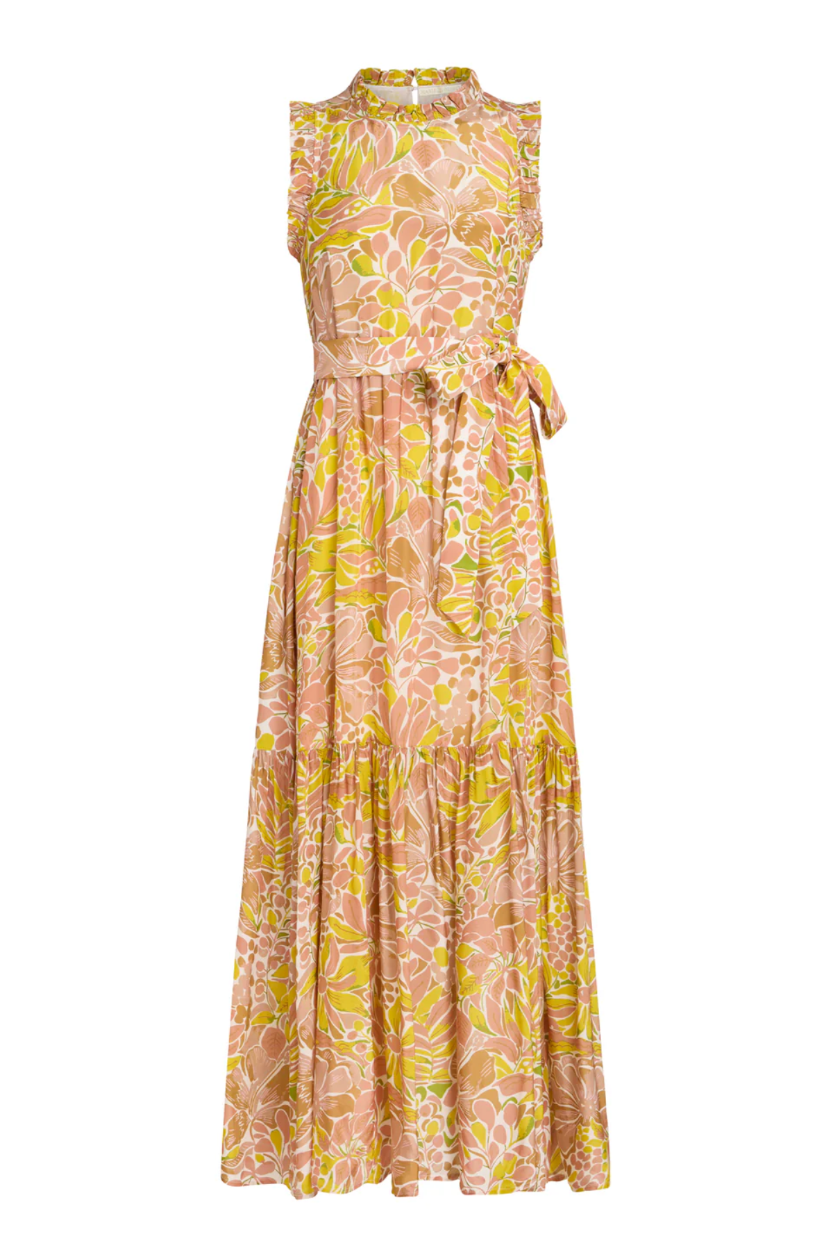 Floral patterned dress on a white background