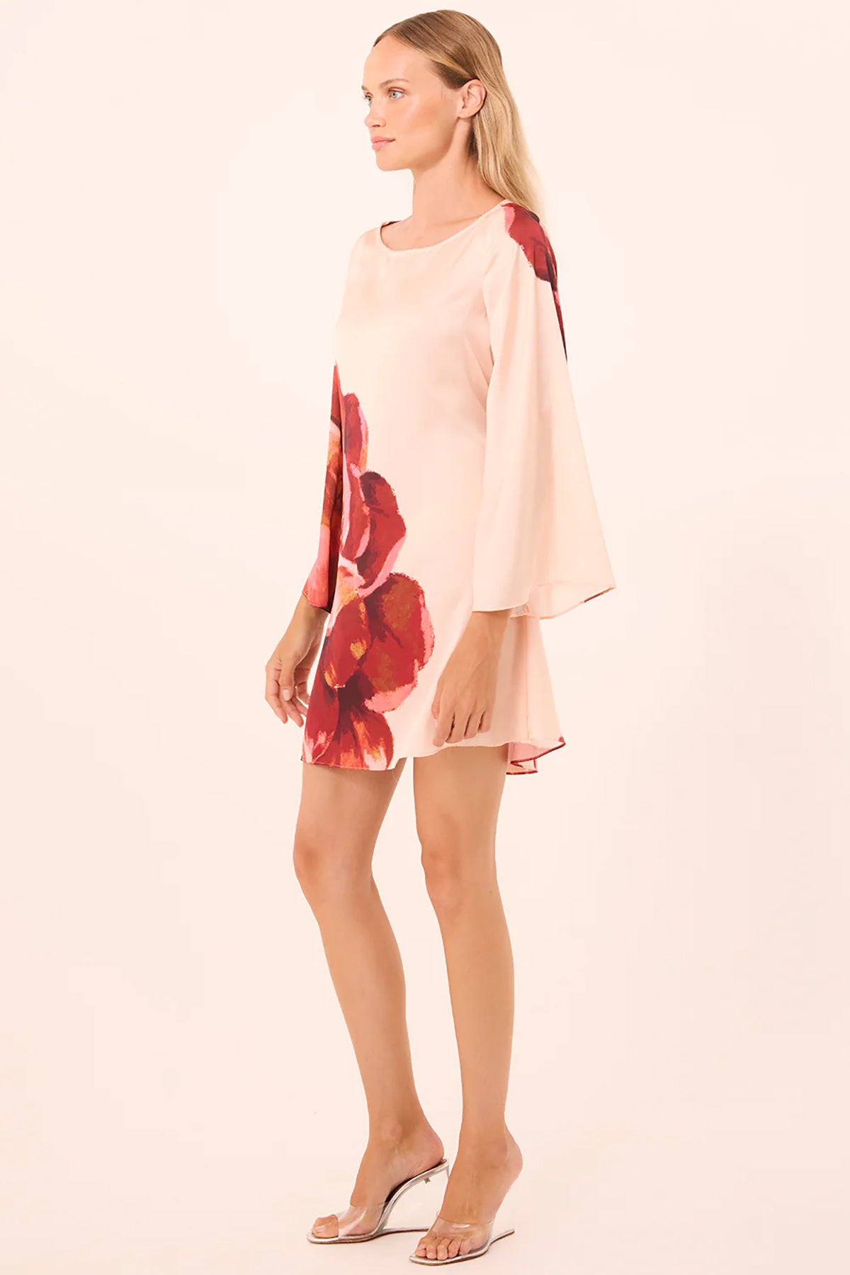 Statement-print dress with a structured silhouette