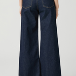 Women's Anessa wide-leg jeans in Amora wash featuring a 31-inch inseam and welt stitch-through pockets.