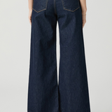 Women's Anessa wide-leg jeans in Amora wash featuring a 31-inch inseam and welt stitch-through pockets.