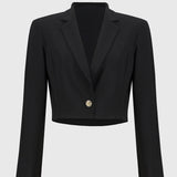 Silky Knit Cropped Blazer