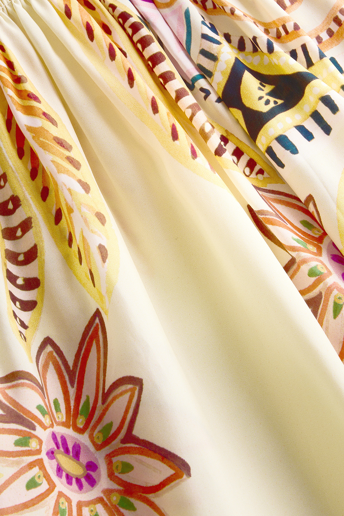 close up photo of printed blouse 