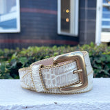 Belt With Chain Trim