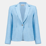 Light blue blazer on a white background