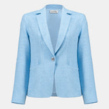 Light blue blazer on a white background
