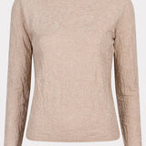 Solid Jacquard Sweater Top