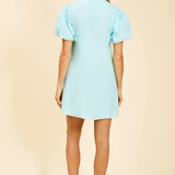Elliana Mini Dress blue with lemons back view